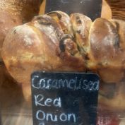 Caramelised red onion bread - £3.50