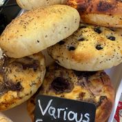 Focaccia (caramelised red onion, olive, dried tomato or mixed) - £2.30